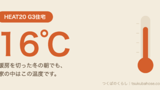 HEAT20 G3住宅は暖房を切った冬の朝でも室温16℃