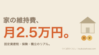 家の維持費は月2.5万円という図